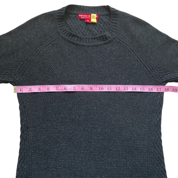 Krimson Klover Merino Wool Blend Sweater Dress Gray Medium - Picture 9 of 11